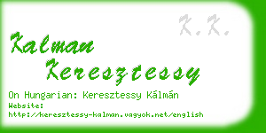 kalman keresztessy business card